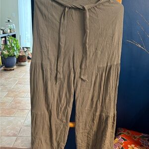 Hem & Thread Sage Green Elastic Waist Pants